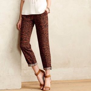 ANTHROPOLOGIE Hei Hei Kiri Printed Pant Trousers